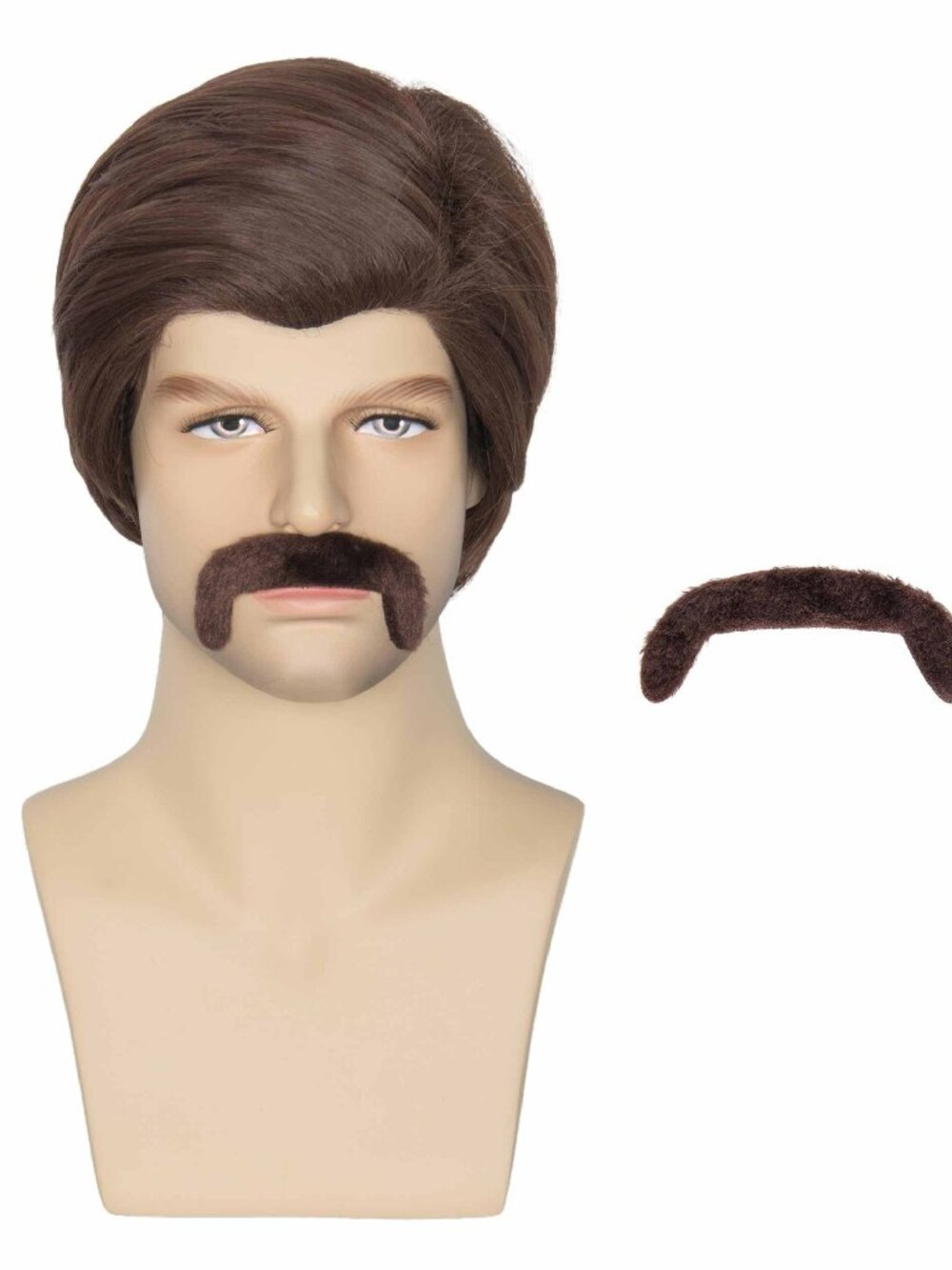 Men Short Brown Wig N7755